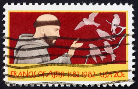 UNITED STATES OF AMERICA - CIRCA 1982: a stamp printed in the United States of America shows St....