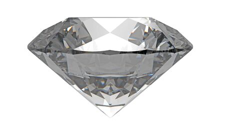 diamond gemstone isolated on whiteの写真素材