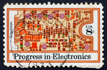 UNITED STATES OF AMERICA - CIRCA 1973: a stamp printed in the United States of America shows...