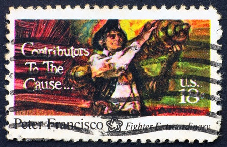 UNITED STATES OF AMERICA - CIRCA 1975: a stamp printed in the United States of America shows Peter...