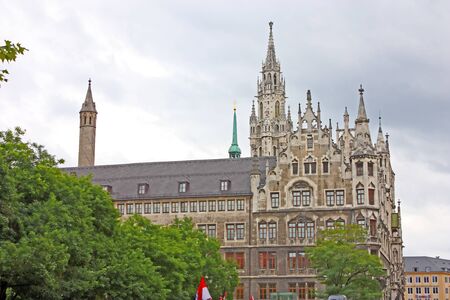 View of the Munich new city hallのeditorial素材