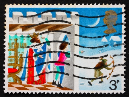 GREAT BRITAIN - CIRCA 1973: a stamp printed in the Great Britain shows Page looking out of window,...