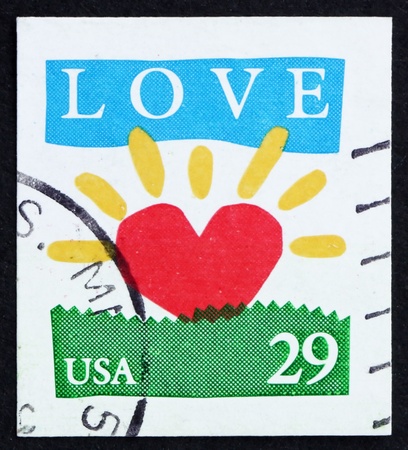 UNITED STATES OF AMERICA - CIRCA 1994: a stamp printed in the United States of America shows Sun in...