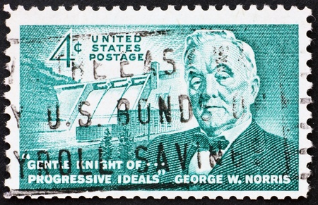UNITED STATES OF AMERICA - CIRCA 1961: a stamp printed in the USA shows George William Norris, US...