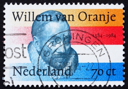 NETHERLANDS - CIRCA 1984: a stamp printed in the Netherlands shows William of Orange, William the...