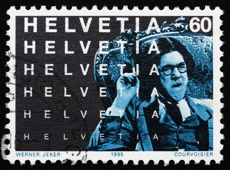SWITZERLAND - CIRCA 1995: a stamp printed in the Switzerland shows The Vocation of Andre Carrel,...