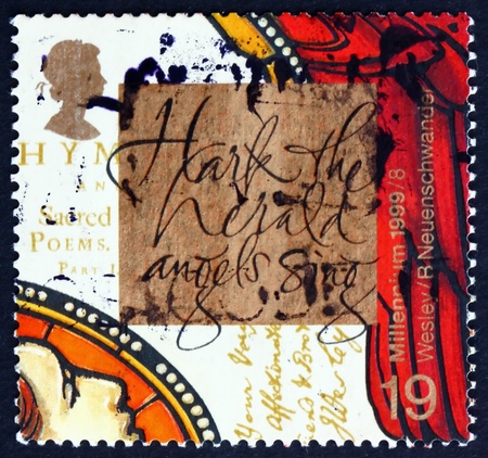 GREAT BRITAIN - CIRCA 1999: a stamp printed in the Great Britain shows John Wesley Founder of...