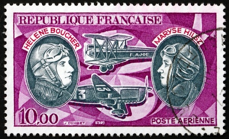 FRANCE - CIRCA 1972: a stamp printed in the France shows Helene Boucher, Maryse Hilsz and...