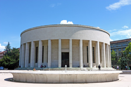 ZAGREB, CROATIA  MAY 19, 2014: Mestrovic pavilion - rotunda, was designed in 1934. It is one of the prestigious contemporary exhibition spaces in Croatiaのeditorial素材