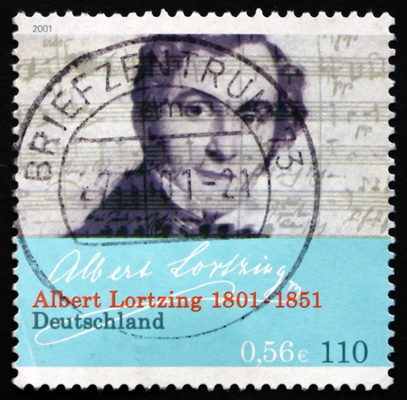 GERMANY - CIRCA 2001: a stamp printed in the Germany shows Albert Lortzing, German Opera Composer,...