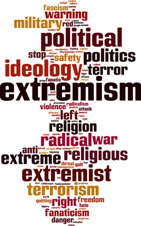 Extremism word cloud concept illustrationのイラスト素材