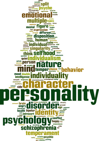 Personality word cloud concept. Vector illustrationのイラスト素材