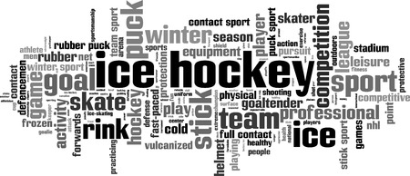 Ice hockey word cloud concept. Vector illustrationのイラスト素材