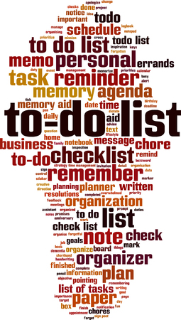to-do list word cloud concept. Vector illustrationのイラスト素材