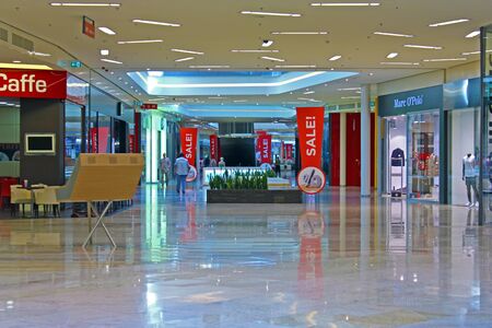 ZAPRESIC, CROATIA -AUGUST 2, 2010: Modern architecture of shopping center West Gate, Zapresic,...