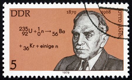 1994 – I5126GERMANY - CIRCA 1979: a stamp printed in Germany shows Otto Hahn (1879-1968) and...
