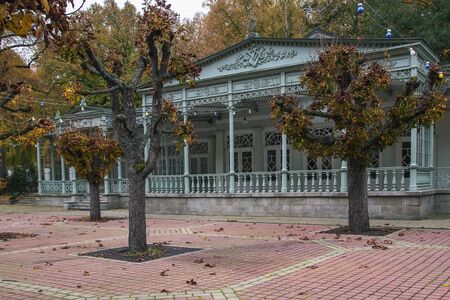 Restaurant the Post Court yard in Karlovy Varyのeditorial素材