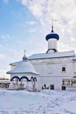 Trapeznaja church of the Lady day in Holy Bogolyubovo Monasteryの写真素材