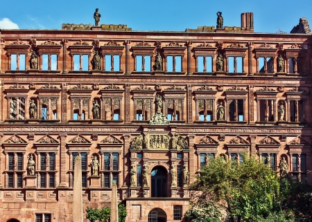 Heidelberg Castle is a famous ruin in Germany and landmark of Heidelberg.のeditorial素材