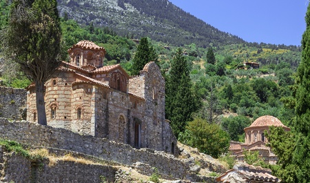 Mystras: Churches of Evangelistria and Aghioi Theodoroiの写真素材