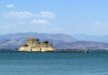 The castle of Bourtzi is located in the middle of the harbour of Nafplio. The Venetians completed its fortification in 1473のeditorial素材
