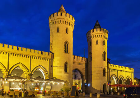 Nauen Gate is one of the three preserved gates of Potsdam, Germany. It was built in 1755 and is one of the first examples of the influence of English Gothic Revival architectureのeditorial素材