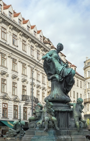 Donner Fountain was created between the years 1737 and 1739 by sculptor Georg Raphael Donner. This is one of his great Baroque masterpieces.の写真素材