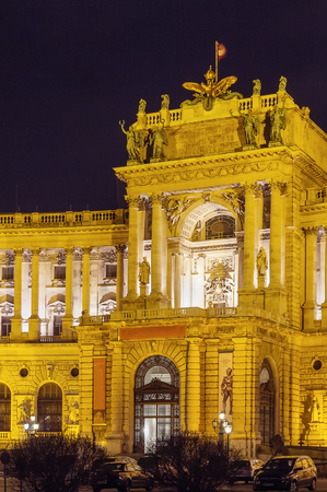 Neue Burg (New Castle) of Hofburg Palace was completed in 1913, Viennaのeditorial素材