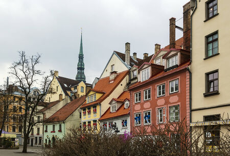 historic buildings on the Livu square in the Centre of Riga, Latvia