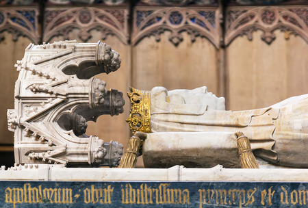 The sarcophagus of Margrethe I in Roskilde Cathedral, Denmarkのeditorial素材