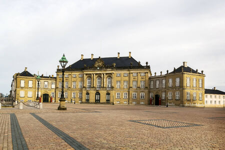Amalienborg is the winter home of the Danish royal family, and is located in Copenhagen, Denmark.のeditorial素材