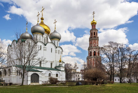Cathedral of Our Lady of Smolensk (16 th century). Novodevichy Convent is probably the best-known cloister of Moscow.の写真素材