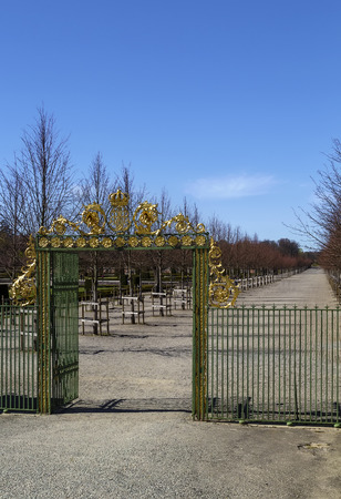 Gates to the Drottningholm Palace garden in Stockholmのeditorial素材