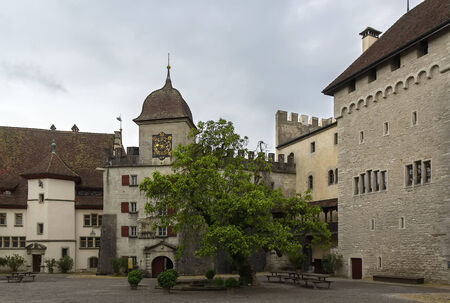 East bastion in Lenzburg castle was constructed in 1646, Switzerlandのeditorial素材