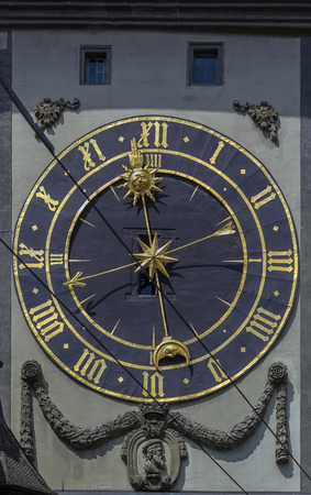 Clockface of Zytglogge clock tower in Bern, Switzerlandの写真素材