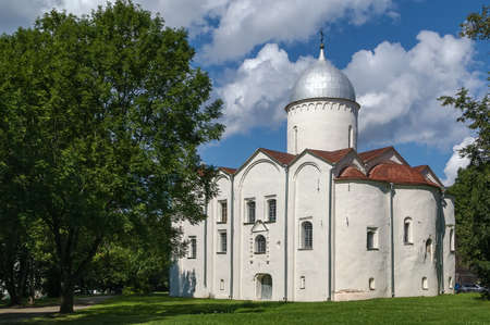 St. John the Baptist Church is located in Yaroslav's Court of Veliky Novgorod was founded in 1127, Russiaの写真素材