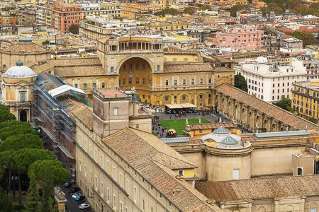 View of Vatican from the Dome of St. Peter's Basilicaのeditorial素材