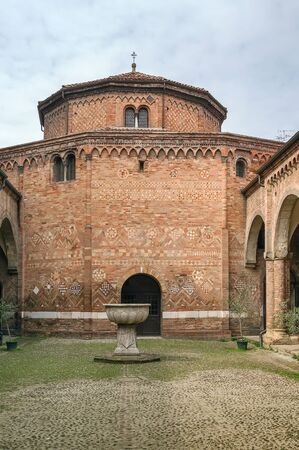 Pilate's courtyard in Basilica di Santo Stefano, Bologna, Italyのeditorial素材
