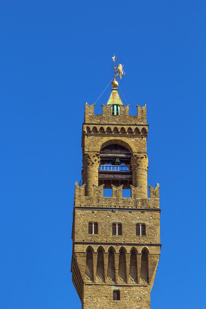 The Palazzo Vecchio  is the town hall of Florence, Italy. Towerのeditorial素材