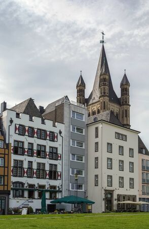 reconstituted historic home in the center of the city of Cologne, Germanyのeditorial素材