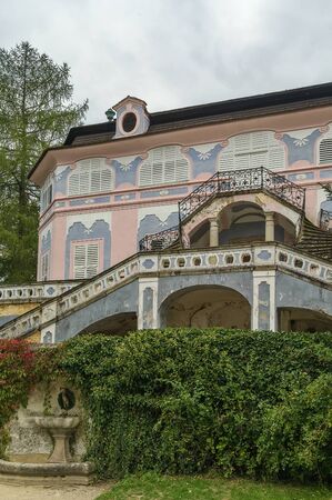 Summer-house Bellarie built in the Rococo style is located in the castle garden in Cesky Krumlov, Czech republicのeditorial素材