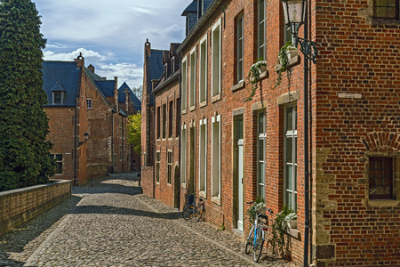 The Grand Beguinage of Leuven is a well preserved and completely restored historical quarter containing a dozen of streets in the south of downtown Leuven.Belgiumの写真素材