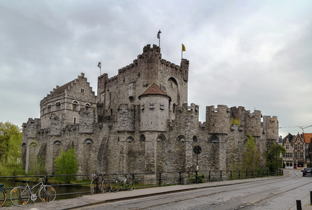 The Gravensteen is a castle in Ghent originating from the Middle Ages. Belgiumのeditorial素材