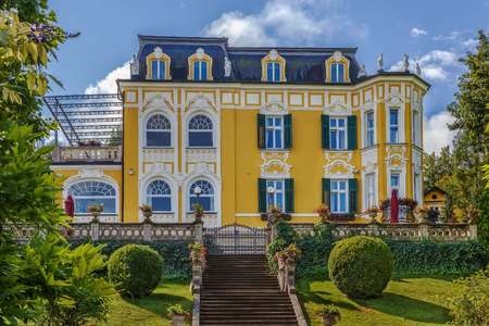Villa on  Worthersee lake,Velden, Carinthia, Austriaのeditorial素材