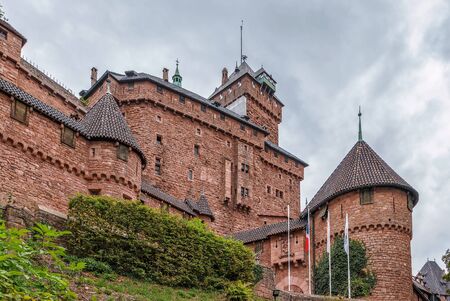 Medieval Haut-Koenigsbourg Castle located at Orschwiller, Alsace, Franceの写真素材