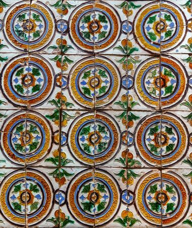 Ceramic tile in Alcazar of Seville, Spainのeditorial素材
