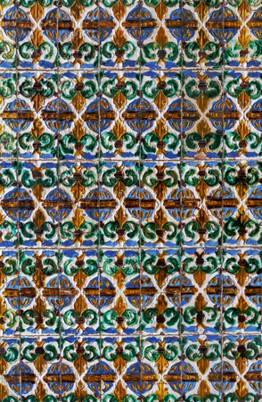 Ceramic tile in Alcazar of Seville, Spainのeditorial素材