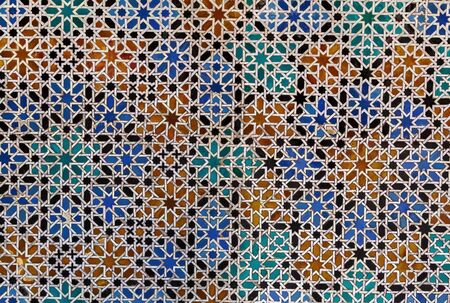 Ceramic tile in Alcazar of Seville, Spain