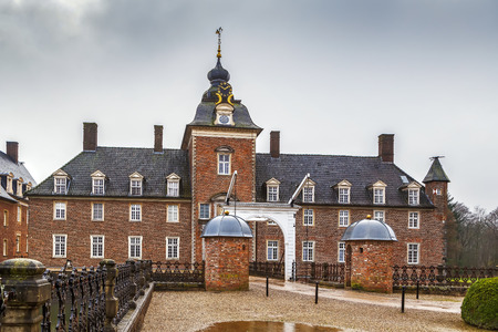 Castle Anholt is one of the largest water castles in the Munsterland, Germanyのeditorial素材