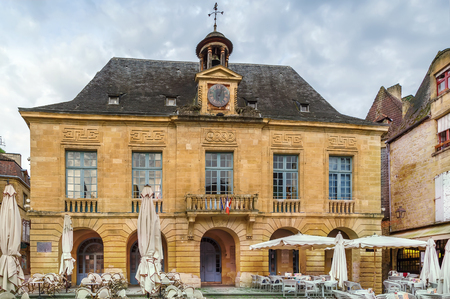 Town hall of Sarlat-la-Caneda, Dordogne department, Franceのeditorial素材